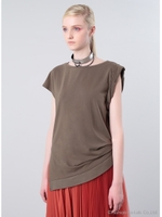 ウエストタックドレープトップス/ホワイト