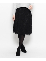 スカラップコードレーススカート/ネイビー(093)