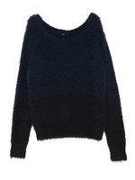 Gradation shaggy knit/NVY