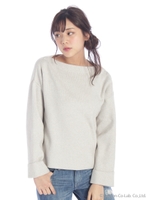 総針ニットトップス/グレー