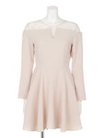 ショルダーレースワンピ/Black