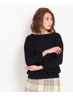 リボンスリーブウールカットソー/ブラウン(042)