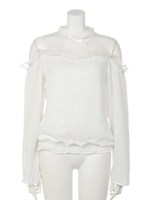 AU kirafuwaブラウス/ホワイト