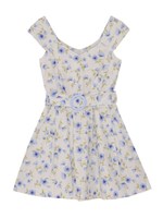 【sw】ベルト付ブルームフラワーワンピース/ベージュ