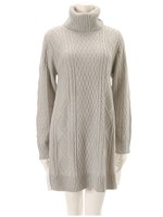 シフォンドッキングタートルニットワンピース/カーキ