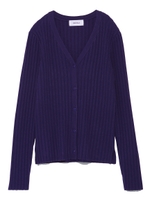 シンプルワイドリブニットカーディガン/PPL