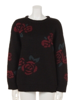 【chille anap】花柄ジャガードニットトップス/GRY