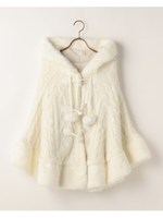 裏ボアニットポンチョ/ピンク