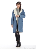 デニムボアチェスターコート/NAVY