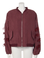 ボリュームりぼんブルゾン/ブラック