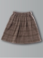 シャギーチェックスカート/ブラウン
