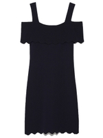 スカラップオフショルワンピース/NVY