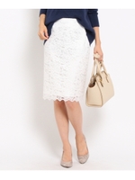 フラワーレーススカート/ホワイト(002)