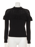 フリルニット/ブラック