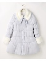 無地中綿コート/ピンク