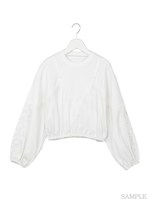 サテンキャミ付きプルオーバー/ホワイト