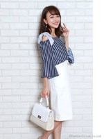 デニムタイトスカート/ネイビー