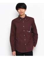 起毛ボタンダウンシャツ/ボルドー(064)