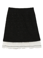 台形裾フリルスカート/OWHT