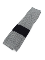 配色ニットレッグウォーマ-/ブラック(019)