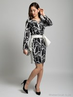 サッシュベルトワンピ[DRESS]/ブラック