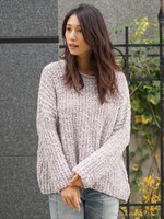 ミックスニット/グレー