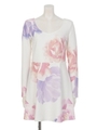 Large floralフレアOP/WHT