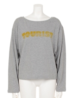 TOURIST LOOSE LONG TEE/O/WHT