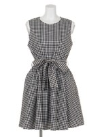 お散歩コビニャーリボン付きワンピース/オフ