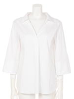 ゆるシャツブラウス/ホワイト