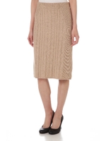 ケーブル×リブニットセットアップニットスカート/グレー(020)