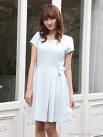 スプリングツイードデコフラワーOP/サックス