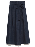 フロントデニムスリットスカート/BLU