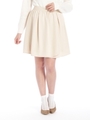 フロントリボン巻きスカート/ベージュ