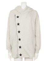 変形パーカー/トップグレー