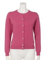 シンプルカラーカーディガン/ホワイト