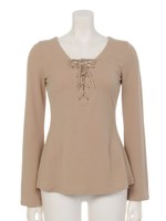 スピンドルフレアTOPS/ベージュ