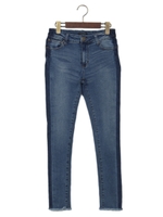 フレイドヘムスキニー/デニム/ライトブルー