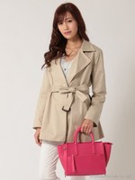 ミディアムラップコート/ベージュ