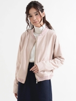 フェイクスエードブルゾン/カーキグリーン