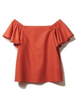 ドビーオフショルトップス/ネイビー