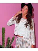 【anap mimpi】カギアミデザイントップス/IV