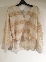 カットジャガードブラウス/ピンク