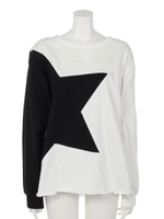 スター切り替えトップス/ブラック