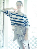 マルチボーダートップス/YE