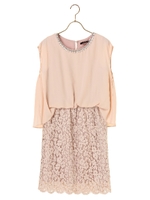 レースコンビドレス/ピンク