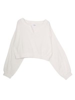 シェルボタンブラウス/ピンク