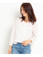 【VERY4月号掲載】Vネックプルオーバーシャツ/ベビーピンク(071)