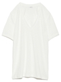 シンプルVネックTシャツ/WHT
