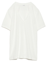 シンプルVネックTシャツ/WHT